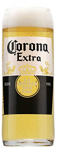 Corona Extra Bierglas mit Nukleierung, personalisiert/graviert – geben Sie Ihren eigenen Text ein