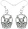 DOWAY Cute Ostereier Kaninchen Ohrringe Acryl Osterhase Dangle Schmuck Geschenke für Damen Mädchen lustig Ostern Deko (Silber)