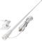 UAYESOK VHF Antena de Radio Marina Impermeable de Fibra de Vidrio 1.1M Antena con 7m RG-58 Cable PL259 / Soporte de Base Ajustable para Barco, Coche, ATV UTV (Blanco)