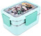Roffatide Anime Demon Slayer All-in-One-Bento-Boxen Kamado Tanjirou Nezuko Agatsuma Zenitsu Hashibira Inosuke Lunchbox-Behälter für Lebensmittel, Obst, Snacks
