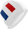 Dallonan Bonnet de bain unisexe en polyester pour adulte Motif drapeau de la France Blanc