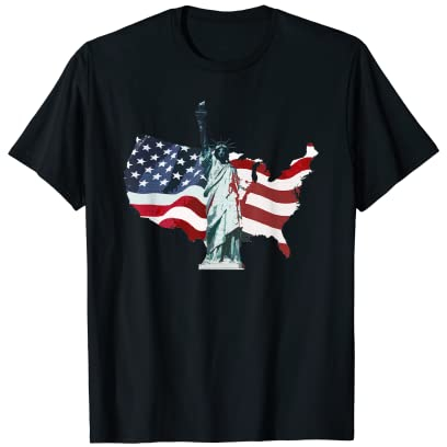 Vintage New York City NYC Liberty Statue USA Flagge Amerika T-Shirt