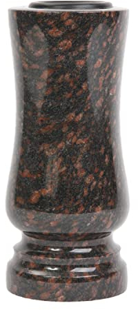 Grab-Vase Granit Ruby Star Friedhof-Vase Grab-Schmuck Blumen-Vase Naturstein