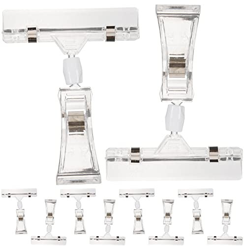 OSALADI 10 Stücke Doppelseitige Banner Clips Tag Drehbare Doppel Für Desktop Dekoration