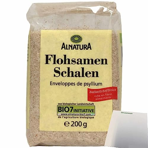 Alnatura Flohsamen Schalen (200g Packung) + usy Block