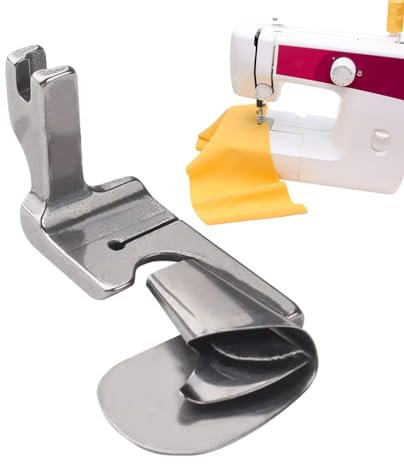 Holdes Pied-de-biche ourleur | Pied à Ourlet incurvé | Pied d'ourlet roulé pour Couture Industrielle, Universel, Facile à Utiliser, pour la Plupart des Machines à Coudre