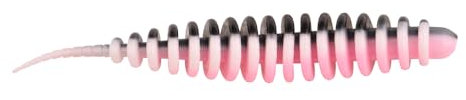 Trout Master Master Worm 65mm - 8 Gummiköder zum Forellenangeln, Farbe:Black Back