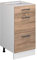 Vicco Unterschrank R-Line, Sonoma/Weiß, 40 cm mit Schubladen, ohne Arbeitsplatte