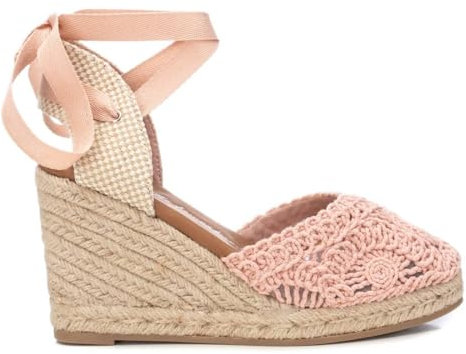 XTI - Sandalias con Cuña Mujer Nude - Calzado Cómodo y Versátil - Moda casual - Modelo 14233601 (Talla 40)