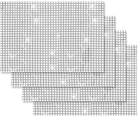 Silber Tischsets Glitzer Funkeln - 4 Stück Sparkle Platzset Glitzernde Platzdeckchen Rutschfest Abgrifffest - Vinyl Platzsets für Küche Speisetisch Hotel - 30x45cm