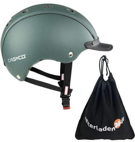 RL24 - Casco Kinder Reithelm Choice Turnier inkl. Schutzbeutel | Reitkappe für Mädchen & Jungen | Helm zum Reiten, Fahrrad- & Skifahren | Reiterhelm in Salbeigrün | Größe S (52-56 cm)