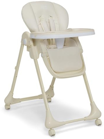 Little Folks by Delta Children 2-in-1 SlimFold High Chair for Babies and Toddlers, Cream