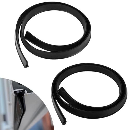 2-Pack Storm Door Sweep Replacement Kit for Larson & Pella Doors - Durable Vinyl and Metal Assembly, Includes Seal Rubber Strip - Ideal for Shower and Exterior Storm Door Maintenance and Repair