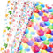 4 Bögen Geschenkpapier, Geschenkpapier Kinder Geburtstag, Geschenkpapier Mädchen Junge Männer Frauen Set Rolle für Weihnachten Festliche Geschenkdekoration(70 x 50 cm)