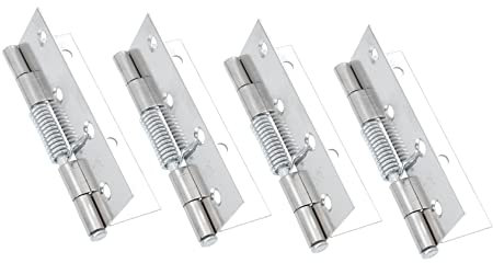 Yardenfun 4stücke Edelstahl Selbstschließendes Federschanier Automatischer Türschließer Rostfrei Für Holz Glastüren Möbel Küchenschränke Geräuscharm Einfache Montage Geeignet Für Wohn Geschä