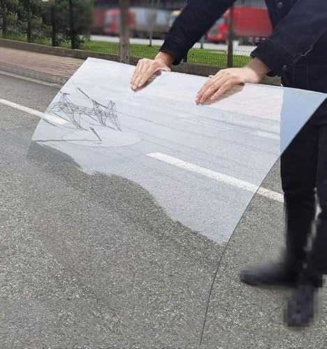 1.2mm Polycarbonate Roofing Sheets,Shade Rainproof Clear Plastic Sheet PC Endurance Board,Greenhouse Pergola Roof Canopy Cover,Easy to Cut & Bend Replacement Panel (1m x 2m(3.3ft x 6.6ft))