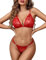 Avidlove Lingerie Sets Women Women Flirty Lingerie Sexy Babydoll Lingerie Lace Bra And Briefs Sexy Lingerie Rose Bows Underwear Set Red M