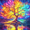 AIRDEA Baum des Lebens Diamond Painting Erwachsene, DIY 5D Fantasiebaum Diamant Painting Bilder, Bastelset Erwachsene Frauen als Haus Wanddeko 30x30 cm