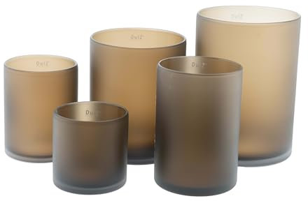 Dutz Cylinder C8 matt | Topaz | Windlicht, Vase, Übetopf | versch. Grössen | mundgeblasenes Glas (H 14 cm D 15 cm)