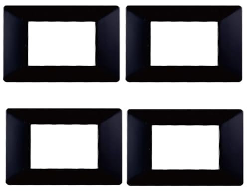 Placca compatibile ViMAR plana, Placche In Plastica set 4 pezzi 3 posti per sostituzione placche esistenti - si adattano perfettamente a supporto originale