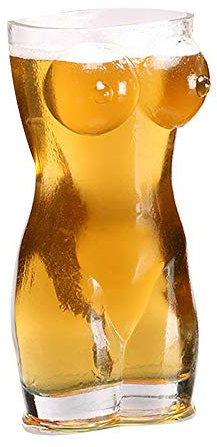 Romehaha Bierglas,Geburtstag Mann Bierglas Mit Gravur 700 ml Geschenke Für Männer Personalisierte Geschenke, Sexy nackte Miss Trinkbecher für Bar, Pub, KTV Dekoration(Large)