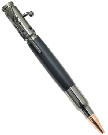 CJMUQHEHH 1 Bolt Action Pen, Druckkugelschreiber mit 4 Auswechselbare Mine, 0.7mm Unterschrift Kugelschreiber für Männer, Tactical für Business Büroschreibstift, Vatertagsgeschenk für Papa, Schwarz