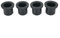 Kit di ricambio con quattro boccole flangiate per compatibilità con TroyBilt per tosaerba Cadet