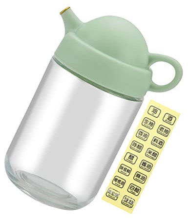 HEALLILY Botella dispensadora de aceite de oliva, recipiente de vidrio ergonómico para aceite, vinagre, salsa de soja, elegante herramienta de cocina para cocina saludable y decoración de comedor