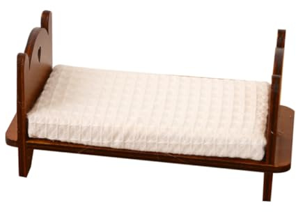 VICASKY Modell mit Vintage Stil Platzsparendes Puppenbett für Puppenhaus Schlafzimmer und Miniatur Sammlungen