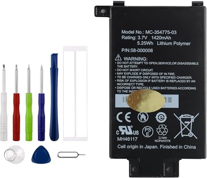Vvsialeek 58-000008 Replacement Battery Compatible with KPW1 2014 EY21 DP75SDI with Toolkit
