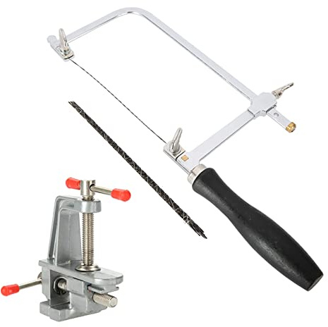 KIMISS Professional Jeweler's Saw Set & Jewelry Hacksaw Frame for Precise DIY Repair Tools - Durable Steel Blades Included