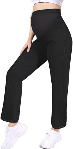 Yhong graviditetsjeans gravida denim jeans byxor över magen bekväm stretch denim byxor för gravida kvinnor