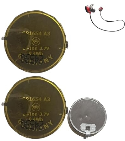 2PCS HIGHAKKU Ersatzakku Batterie CP1654 kompatibel mit Ja-Bra und BO-se SoundSport Pulse Kabelloses Bluetooth Headset Ersetzt CP1654, LIR1654