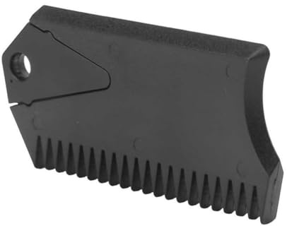 Gettimore Surfbrett Wachskamm für Wassersport, Kunststoff Surf Wax Remover mit Wellenschliff und gerader Schabklinge, Schwarz (8,5 x 4 cm)