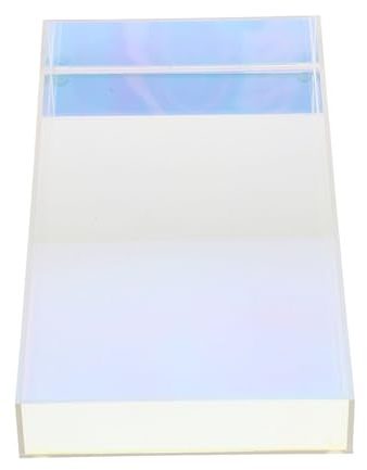 COMPUKAS Rechteckiges Acryl Aufbewahrungstablett für Büro und Bad Irisierendes Dekoratives Kosmetik und Schmuck Organizer Tablett Leicht und Pflegeleicht