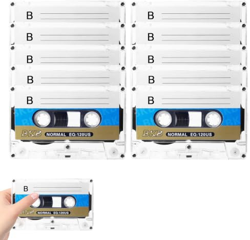 Audio Kassetten Leer - 10 Stück Rauscharm Audiokassetten, 90 Min Low Noise Musikkassette, Audio Cassette Empty Cassette Tapes, Musikkassetten Leer für Vorlesungen Seminare Alltägliche Aufnahmen
