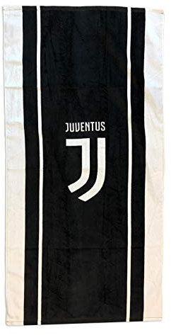 JUVENTUS Thermet Strandtuch, Weiß/Schwarz, 70 x 140 cm