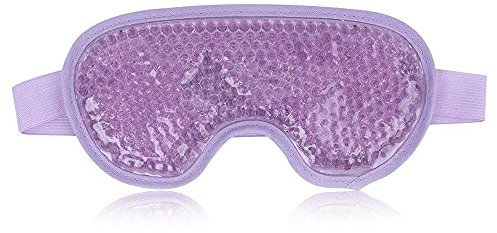 NEWGO Augenmaske Kühlend Kühlmaske Gesicht Kühlbrille für Migräne, Kopfschmerzen, Geschwollene, Müde Augen, Augenringe, Sinusschmerzen, Ice Eye Mask (Lila)
