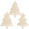 Kleenes Traumhandel 3er Set Weihnachtsbäume Tannenbaum bis 80 cm Höhe zum selber bemalen (30 cm Höhe, 3er Set Tannen)