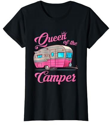 Queen of the Camper- Camping lustige Sprüche T-Shirt