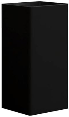 StoneArt Waschtisch Standwaschbecken aus Minealguss Design Gussmarmor Standwaschtisch LZ507 40x40cm schwarz matt