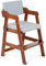 Ezebaby Chaise Haute en Bois, 6 Hauteurs Réglables Stable Chaise Supporte 90KG pour Bébés, Enfants et Adultes bois de hêtre (Noyer)