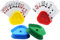 JUNBAOYYDS Kartenhalter Kinder Spielkarten, 4 Stück Kartenhalter Kinder, Freisprech Kartenständer, Spielkartenhalter Kunststoff, Kartenspiele für Kinder Erwachsene Senioren