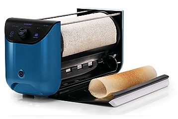 EVOCHEF EC Flip Automatic Dosa & Crepe Maker, 1-Minute Dosas, 360° Food Grade Coated Roller, Easy Cooking Time & Thickness Control, Touch Controls, Compact & Portable, 1600W, Blue