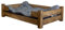 Kistenkolli Altes Land Hundekorb Winston XL aus Holz mit Kissen 100x60x25cm Hundekorb Hundekissen Schlafplatz Vintage Hundesofa (Palisander)