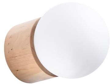 SOLLUX lighting BOOMO Elegante Wandleuchte aus Naturholz - Wandleuchten Lampe für Innen – Wandbeleuchtung - Glühbirne nicht enthalten – G9-Fassung – 12x17x12 cm