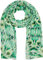styleBREAKER Damen Schal Batik Shibori Muster mit Metallic Streifen, Leichtes Ethno Tuch mit kurzen Fransen 01016228, Farbe:Grün-Hellgrün