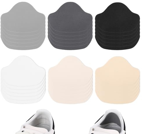 18 Paar Fersenschutz, 6 Farben Sneaker Schuhe Reparatur, Selbstklebende Fersenpolster aus PU Leder, Heel Me Fersen Patch, Dünn und Leicht