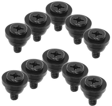 CHILDWEET Festplattenschrauben für Mechanische Festplatten und Ssds 10 Stück aus Eisen in Schwarz mit Feder und Flachscheiben Langlebig und Einfach zu Montieren
