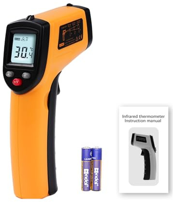 DEWIN Infrarot Thermometer, Infrared Thermometer Laser Temperaturmessgerät -50 °C～400 °C Echtzeit Temperaturanzeige für Autogeneratoren, Klimaanlagen, Kühlschränke usw.